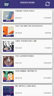Podcast Player for the Hidden Brain Podcast by NPR android App screenshot 1